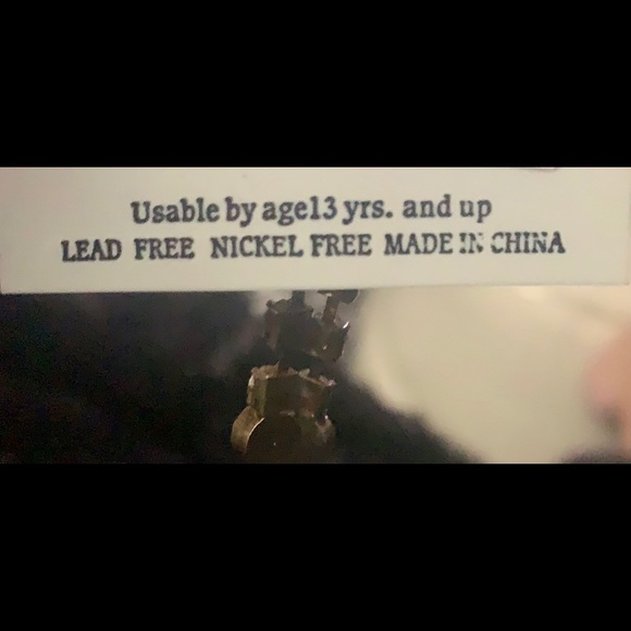 Rhinestone/Silver Dangle Post 
Earrings-Lead/Nickel Free - Picture 4 of 4